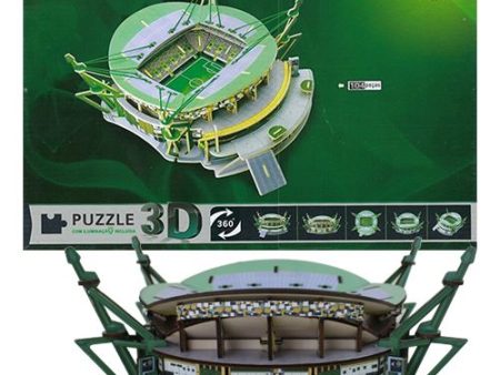 Puzzle 3D em Madeira:  Estádio do Sporting com Luz Incluída - Kit Constrói Cheap