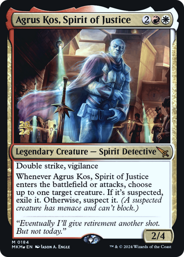 Agrus Kos, Spirit of Justice [Murders at Karlov Manor Prerelease Promos] For Cheap