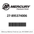 Mercury - Gasket - 27-895374006 on Sale